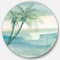 Designart - Peaceful Dusk I Tropical - Nautical & Coastal Metal Circle Wall Art